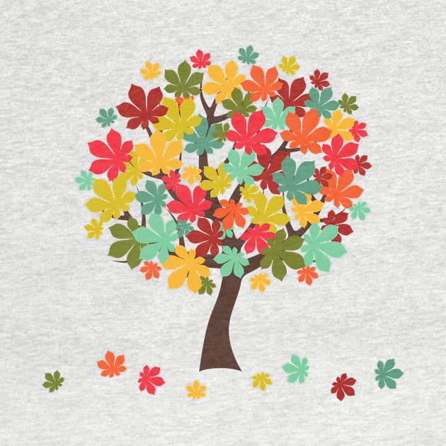 Colorful Autumn Tree Leaves September October Seasons Pumpkin Motivational Inspirational Love Cute Funny Gift Sarcastic Happy Fun Witty by EpsilonEridani